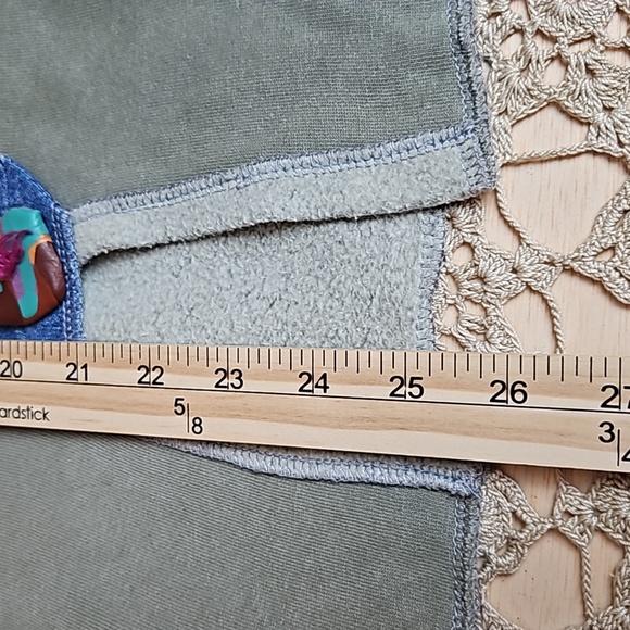 Vintage Authentic Pigment Sweatshirt Jacket with Clay Buttons & Jean Pocket - Picture 13 of 14